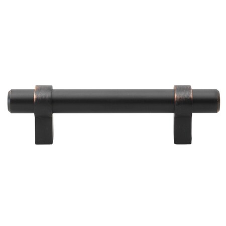 Gliderite Hardware 3 in. Center to Center Oil Rubbed Bronze Solid Steel Bar Pull - 4005-76-ORB 4005-76-ORB-1